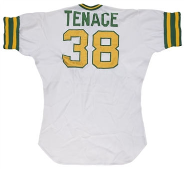 1972 Gene Tenace Game Used Oakland As Home Jersey (MEARS A8)
